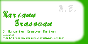 mariann brasovan business card